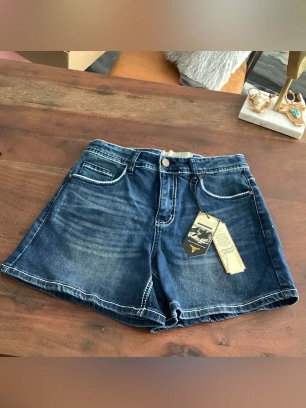 Lucky & Blessed Dark Blue Denim Jean Shorts - NWT - Size 6